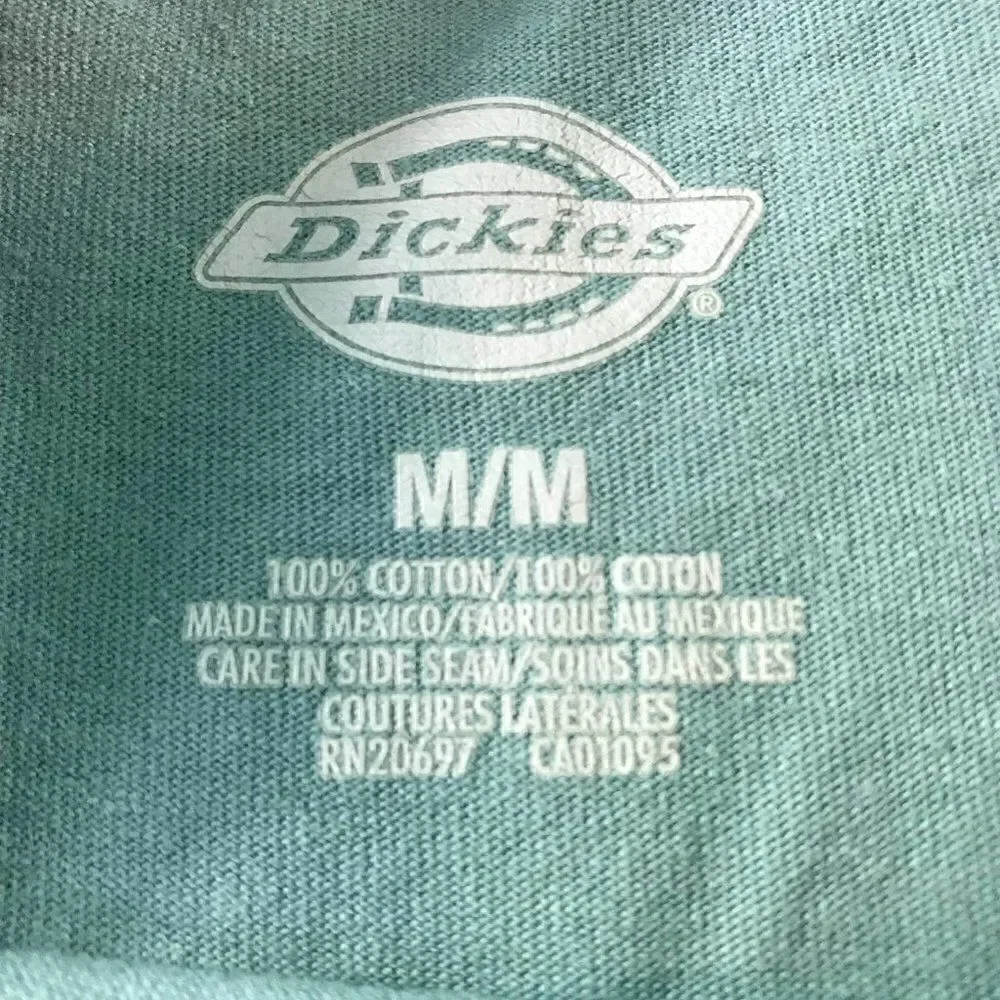 Dickies Men's Heavy Weight Crew Neck Dockside Blue Shirt Medium